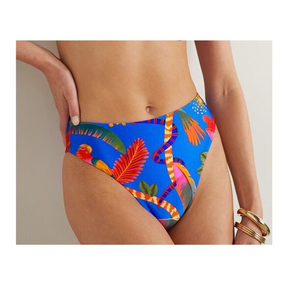 Farm Rio Macaw Tropical Print Beaded Bikini Set Size Small Top & Medium Bottom - Picture 8 of 16